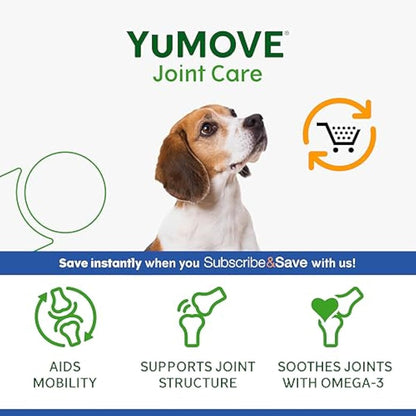 YuMOVE Senior Dog Joint Supplement, Daily Bites for Joint Care, Essential Dog Hip and Joint Aid for Senior Dogs with Glucosamine, Chondroitin, Green Lipped Mussel, Aged 8+, 60 Chews