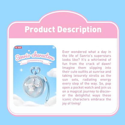 POP MART The Wonderful Time With Sanrio Characters Series Scene Sets Whole Set（8Boxes） 2.5 inches Articulated Character Premium Design gifts for women Fan-Favorite blind box