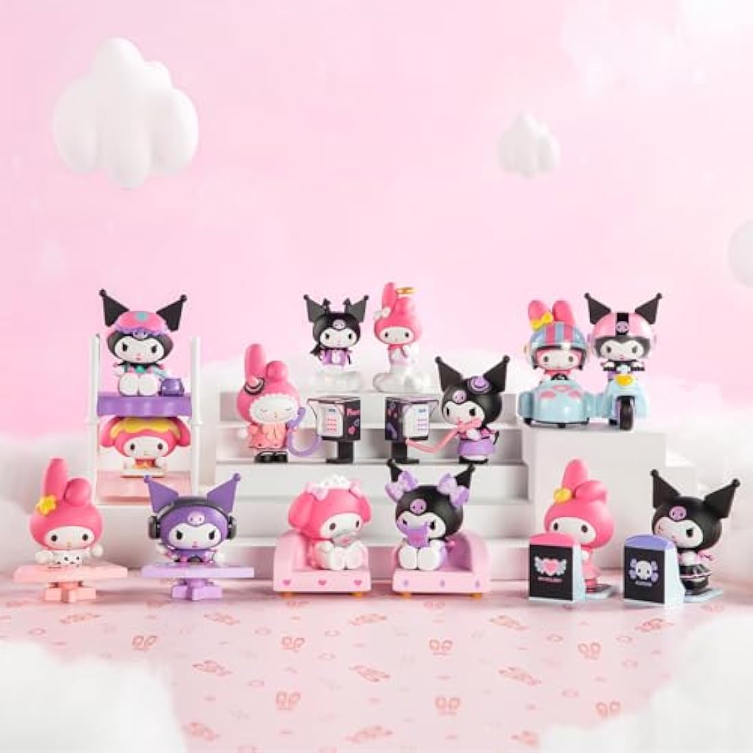 POP MART Sanrio characters Sweet Besties Series Figures Collectible Character Series Whole Set(12Boxes) 2.5inches Articulated Character Premium Design gifts for women Fan-Favorite blind box