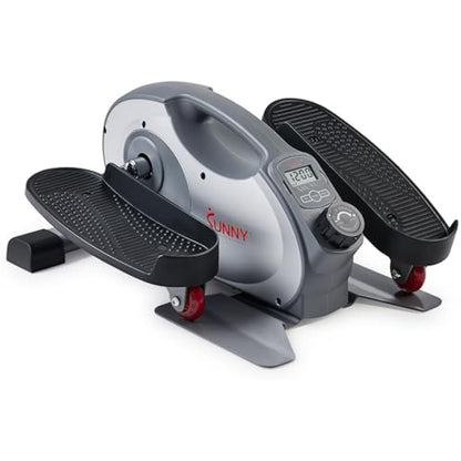 Sunny Health & Fitness Sitting Under Desk Elliptical Exerciser, Portable Pedal Training Machine for Senior Exercise, with Handle, Easy to Carry, Peddler for Home Workout, Optional Free SunnyFit App