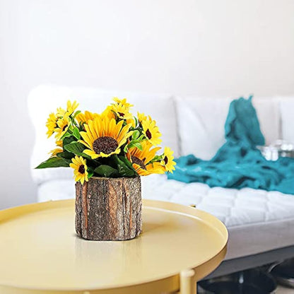 AceList Artificial Sunflowers, Fake Flowers/Fake Potted Plants Artificial Plants Indoors In Pots Yellow Decorative Artificial Flowers Indoors for Home Office