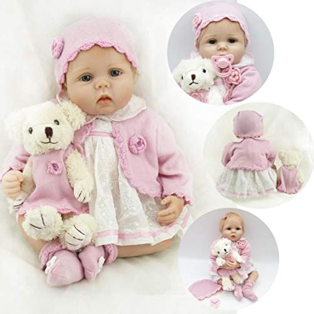 ZIYIUI Lifelike 22inch Reborn Baby Dolls Like a Real Baby Silicone Vinyl Newborn Baby Reborn Dolls Realistic Newborn Baby Dolls(Baby Reborn)