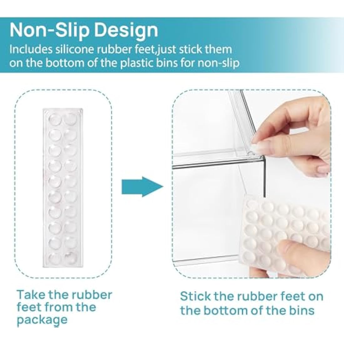 Vtopmart 4 Pack Clear Small Stackable Storage Drawers, Acrylic Bathroom Makeup Organiser, Plastic Storage Box For Vanity, Under Sink, Kitchen Cupboard, Pantry, Home Organization