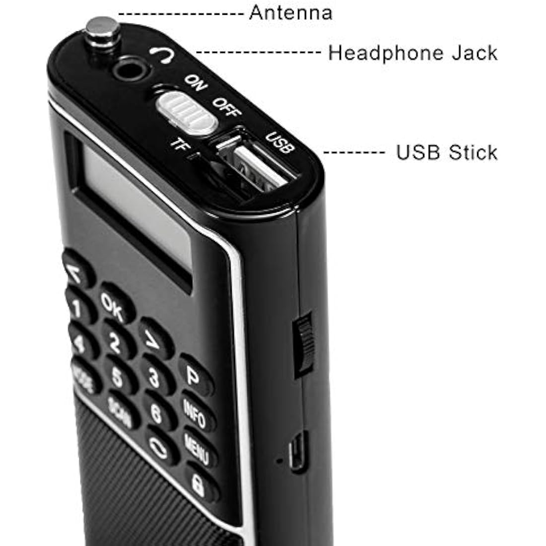 RD23 Portable Digital DAB DAB+ FM Radio with Built-in Bluetooth MP3, Battery Powered