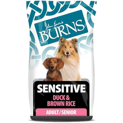 Burns Pet Nutrition Hypoallergenic Complete Dry Dog Food Adult and Senior Dog Sensitive with Duck and Brown Rice 6 kg