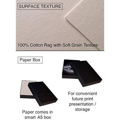 Marrutt 312gsm Smooth Fine Art Production Inkjet Photo Paper - A5, 50 Sheets