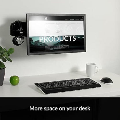 ARCTIC W1-3D - Wall Mount with Full Motion Gas Lift Arm, Wall Space-Saving Attachment, up to 43"/49" Ultrawide, up to 8 kg (17.6 lbs), simple and quick installation - Black