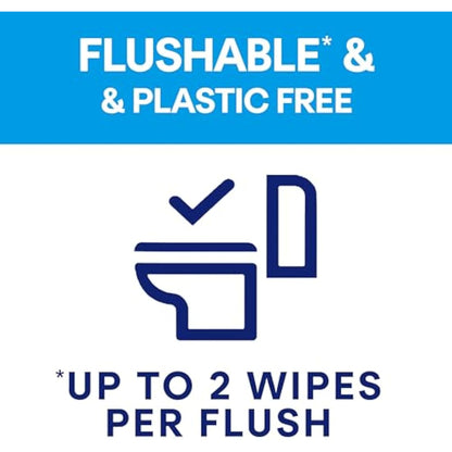 Andrex Ultimate Fresh Washlets, 12 Packs - Gentle, Biodegradable, Flushable Toilet Wipes for Everyday Hygiene, Use with Regular Toilet Roll for a Shower Fresh Clean