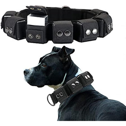 Walktime Tactical Weighted Dog Collar - Weights for Training & Exercise - Small, Medium, Large Dogs
