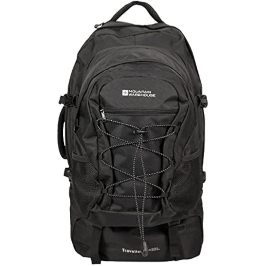 Mountain Warehouse Traveller 60 + 20L Rucksack - Durable Backpack with Rain Cover, Detachable Daypack, Adjustable Back Support - Great for Camping, Hiking, Travelling
