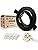 Wondlumi 20x Recessed Ceiling Lights Swivelling Downlight Mounting Frame 68mm Black Round Downlights for Ceiling, Including GU10 Socket