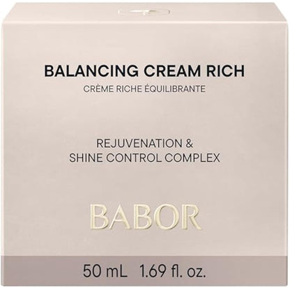 BABOR Skinovage Balancing Cream Rich, Supple Face Care Cream for Combination Skin, Mattifies and Moisturises the Skin, 50 ml