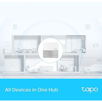 Tapo H200 Smart Hub with Alarm & Chime, Works with Tapo Switches, Buttons, Sensors, Cameras and Video Doorbells, Connect Up to 64+4 Devices, 19 Ringtones, Low-Power Wireless, Local microSD Storage