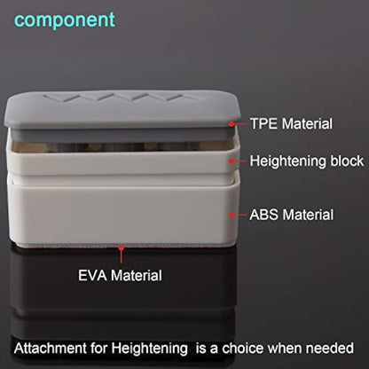 LUTER 8pcs Toilet Seat Bumpers with 8pcs Plastic 5mm Attachments for Heightening The Bumper Toilet Replacement Bumper Kit Universal Toilet Seat Buffer with Strong Adhesive