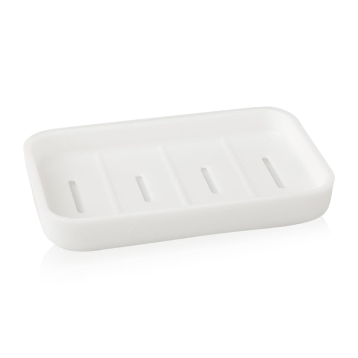 Lotsdonxia White Soap Dish Holder with Drain – Durable, Easy Clean Soap Saver for Bathroom & Shower