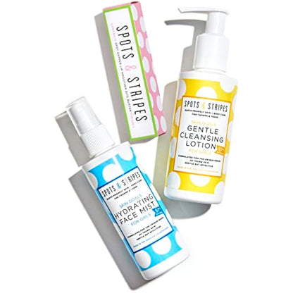 Spots & Stripes - Teen Skincare Essentials for Girls, Effective and Natural Essentials for Teen and Young Skin, with Virgin Coconut, Niaouli and Aloe Vera, Super Gentle