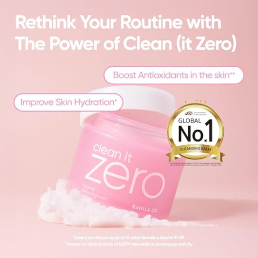 BANILA CO Clean it Zero Original Cleansing Balm Big Size | Korean Makeup Remover, Cleansing Oil, Facial Cleanser for All Skin Types | Vegan | Made with Acerola Berry & Vitamin C (180ml / 6.08 fl.oz)