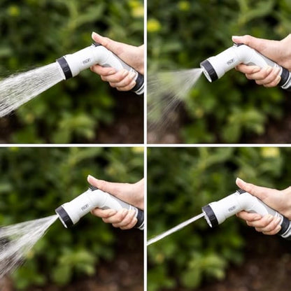 FITT YOYO 30 m, Extendable and Flexible Garden Water Hose Pipe with Multi-Function Spray Gun, Red