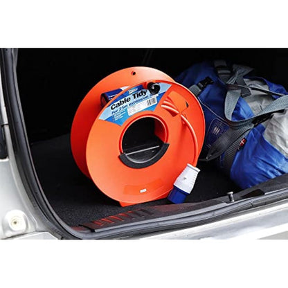Cable Tidy Reel for Hook Up Lead Camper Caravan Motorhome Boat 25m