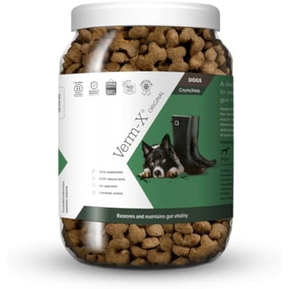 Verm-X All Natural Treats for Dogs. Supports Intestinal Hygiene. Vet Approved. UFAS Assured. Restores and Maintains Gut Vitality. Wormwood Free Recipe.