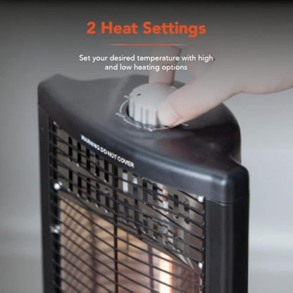Warmlite WL42013 Infrared Heater with Oscillation, Overheat Protection, Black