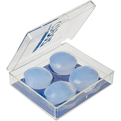 Zoggs Silicone Reusable Ear Plugs for Swimming And Watersports, Clear, Pack of 4