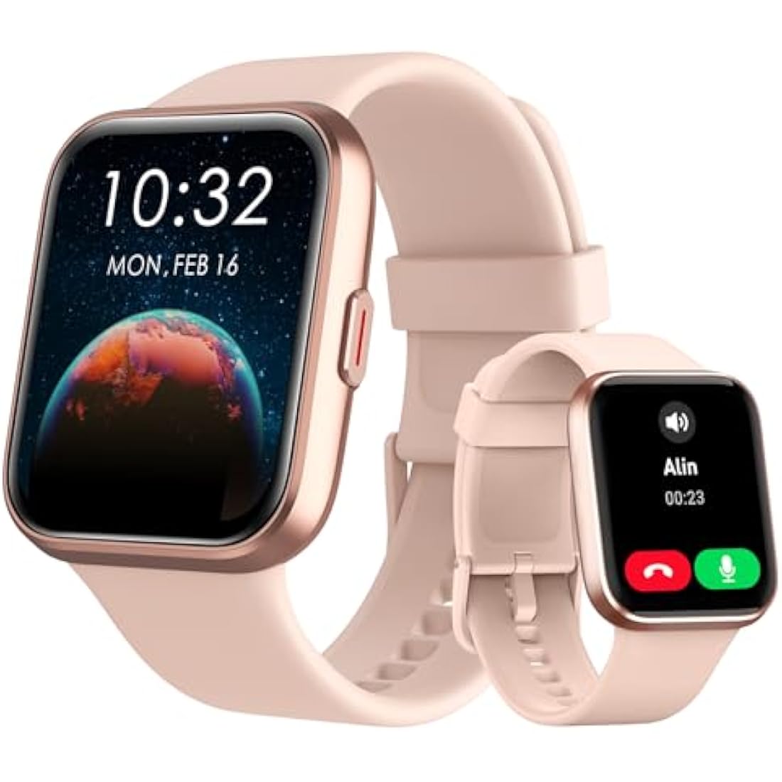 Smart Watch for Women(Answer/Make Call), Alexa Built-in 1.8" Touch Screen Fitness Watch with SpO2 Heart Rate Sleep Monitor, 100 Sports IP68 Waterproof Step Counter Ladies Smartwatch for iPhone Android