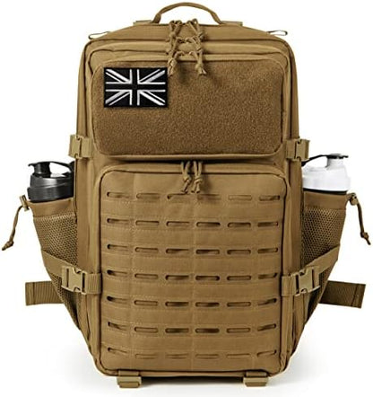 QT&QY Military Tactical Backpacks for Men Army Molle Daypack 25L/35L/45L Lage 3 Day Bug Out Bag Camping Hiking Rucksack with Bottle Holder