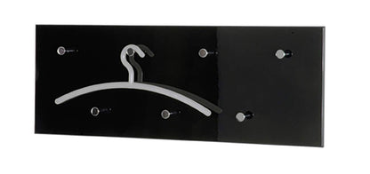 HAKU Wardrobe Chrome, Black, Mdf, Metal - Dim.: W 80 cm X H 30 cm X D 6 cm, Style: Modern