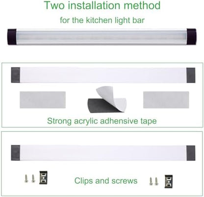 AlBOO Under Cabinet Kitchen Lights Wired LED Dimmable Warm White,28cm Under Cupboard Kitchen Lights 12V Plug in with Mains,Ultra Thin Fixture Under Couter Lights Display Lights for Cabinet 3 Pack