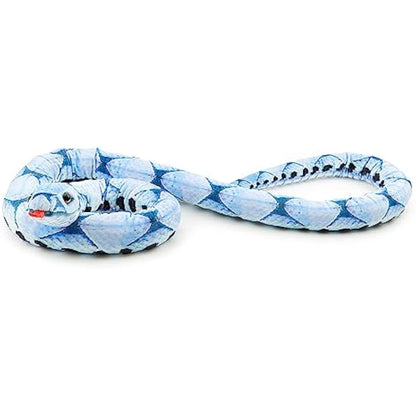 Zappi Co Kids Stuffed Realistic Lifelike Plush Snake Toy - Part of Safari Animals Collection, Perfect for Kids (180 cm Length)(Blue Beauty Snake)