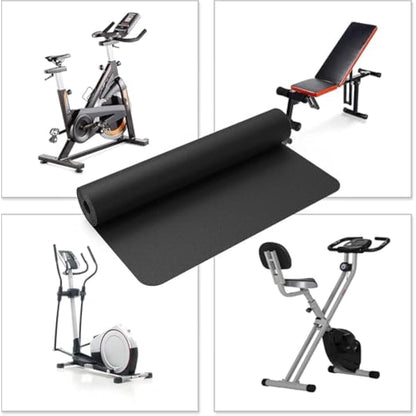 Treadmill Mat, Exercise Equipment Mat Heavy-Duty Protective Floor Mat for Under Stationary Bike, Spin Bike, Fitness Equipment