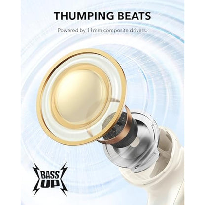 soundcore P40i by Anker, Noise Cancelling Wireless Earbuds, Adaptive Noise Cancelling to Environments, Heavy Bass, 60H Playtime, 2-in-1 Case and Phone Stand, IPX5, Wireless Charging, Bluetooth 5.3