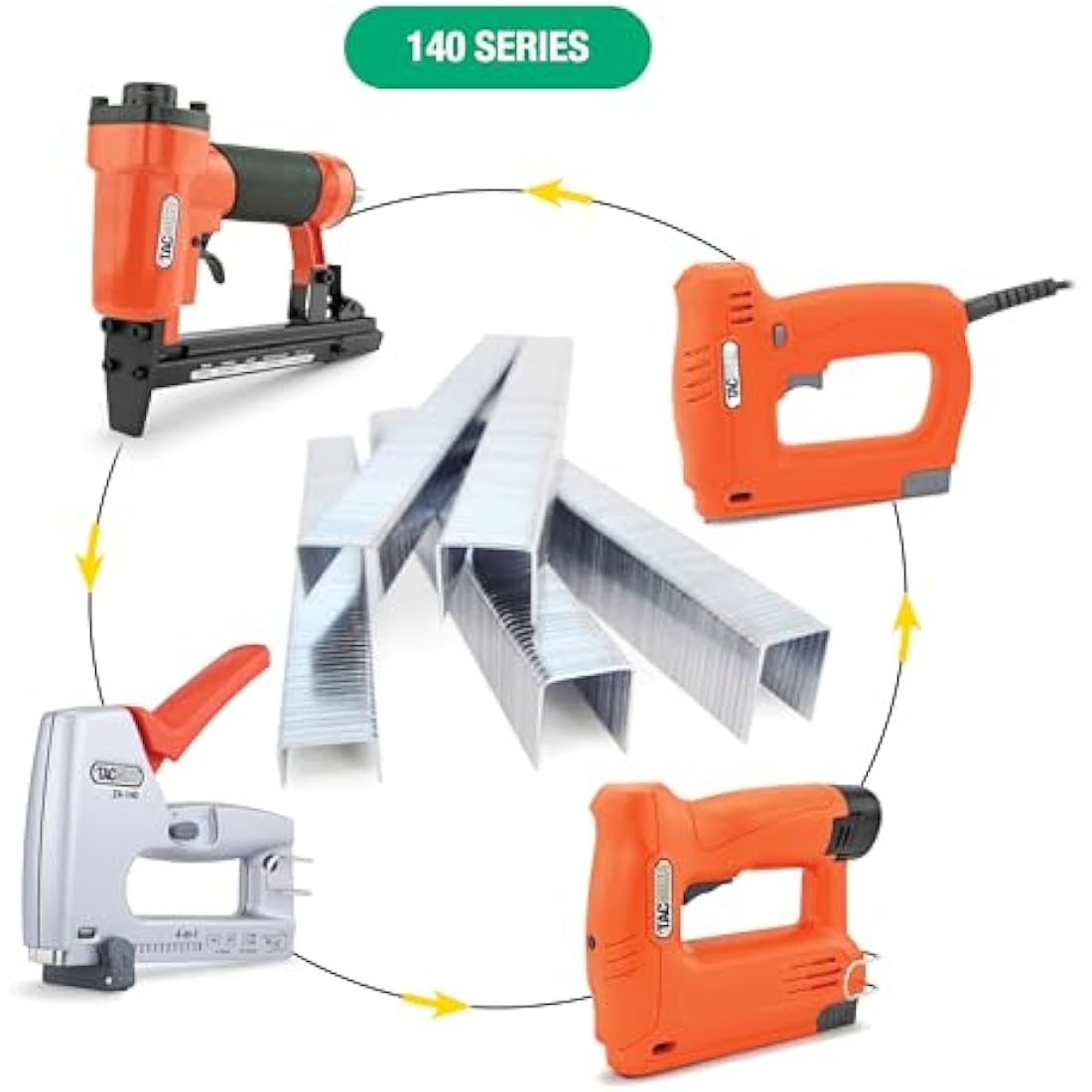 Tacwise 1262 A54 Heavy Duty Hammer Tacker with 2000 140/12mm Staples, Uses Type 140 / 6 - 12 mm Staples