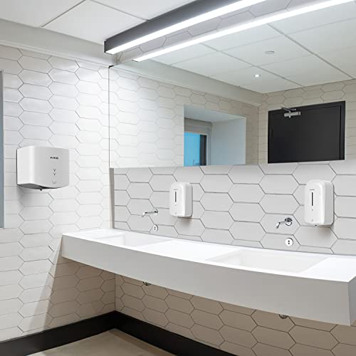 AIKE Hand Dryer 10 Seconds to Dry, High Speed Energy Saving Electric Hand Dryer Automatic, Commercial Hand Dryer for Kitchen, Bathroom and Toilet AK2630S 220v 1400W White