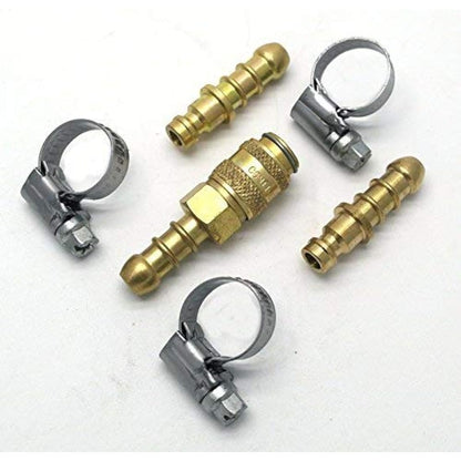 Quick Release Gas Fitting for propane/butane Hose with extra nozzle and clips(14