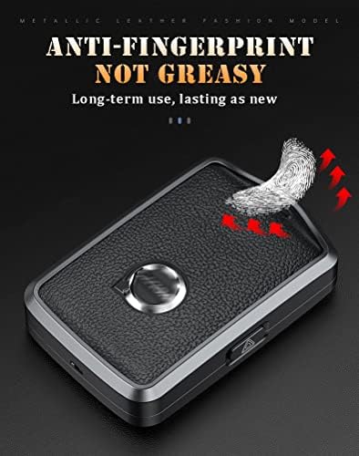 HIBEYO Key Case Fits for Volvo Smart Car Key Case Protective Cover Compatible with Volvo XC60 XC70 XC90 C30 S60 S80 S90 V60 V70 V90 key rings Key Box Leather Key Fob Accessories Side Buttons-
