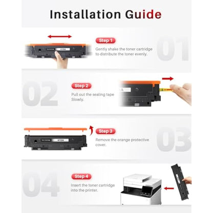Halloya 410A Compatible Toner Cartridges Replacement for HP CF410A 410X CF410X for Color LaserJet Pro M477fdw M477fnw M477fdn M452nw M377dw M452dn M452dw M477dw M477nw (2BK)