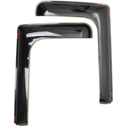 ROBUST 2 Pcs Front Wind Rain Smoke Deflectors L Shape Black Left & Right Set for Ford Transit Mk6 Mk7 2000-2013