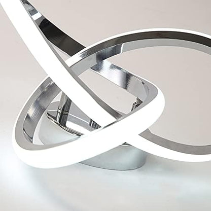 HOUZEE Ceiling Lamp Small Elegant Unique Silver Ceiling Light Fixture for Aisle Entrance LED Ceiling Lights for Hallway Cold White Light 22W