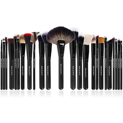 SHANY Pro Signature Brush Set 24 Pieces Handmade Natural/Synthetic Bristle with Wooden Handle, The Masterpiece by SHANY Cosmetics