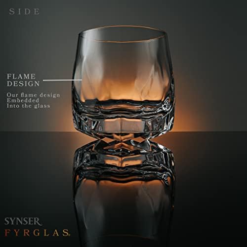 Whisky Glass Gift Set - Unique Luxury Welsh Whiskey Glass Tumbler UK Design with Cocktail Measure and Cooling Cubes