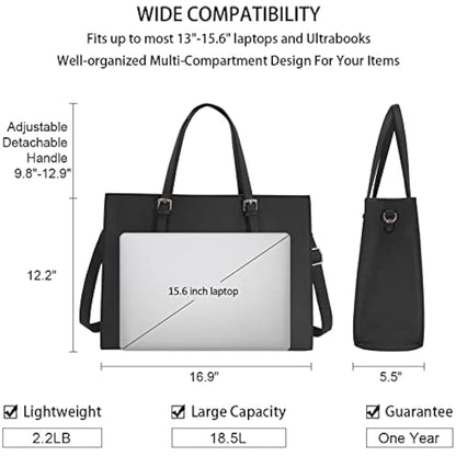 NUBILY Laptop Bags for Women 15.6 inch Large Tote Bag Ladies Handbag Business Work Bag