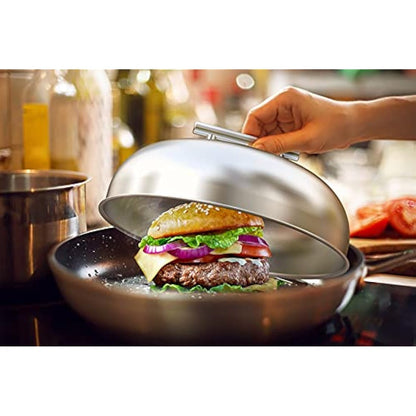 onlyfire Round Basting Cover/Cheese Melting Dome,BBQ stainless steel Steaming Cover for Flat Top Griddle Grill and other Grills, Smokers