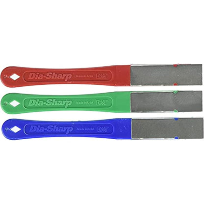 DMT D2K 2.5-Inch Dia-Sharp Diamond Mini-Hone Kit of C/F/E - Multi-Colour