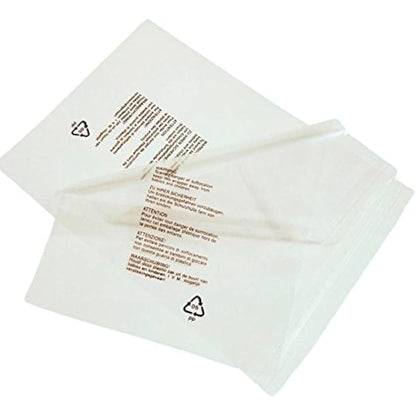 100 Clear Plastic SELF Seal Garment Clothing Bags with Safety Warning RESEALABLE Peel & Seal Polypropylene Clothes T-Shirt Shirt Display Postal Packing Postage Sacks MAILERS - SABCO (14" x 17")