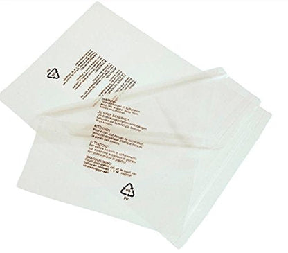 200 CLEAR TRANSPARENT PLASTIC SELF SEAL GARMENT BAGS WITH SAFETY WARNING (12" x 16")
