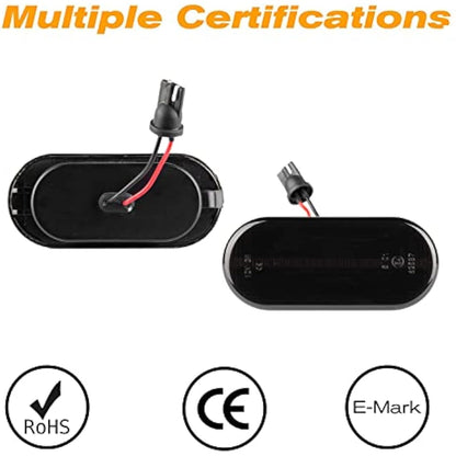 OZ-LAMPE Side Indicator, Dynamic LED Side Marker 18 SMD Amber Turn Signal Light Error Free Smoke For Fiesta C-Max Focus Fusion Galaxy Bora Golf Jetta Passat Polo Sharan Vento Ibiza Leon Citigo Felicia