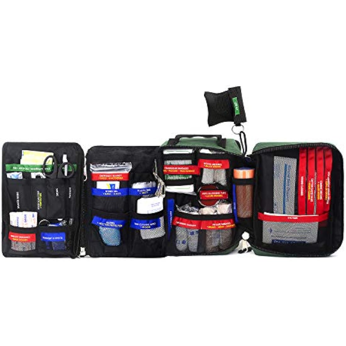 255PCs Pro First Aid Kit Emergency Survival Trauma Kit Medical Kit with Labeled Compartments for Boat Car Truck Camping Hiking Travel & Backpacking