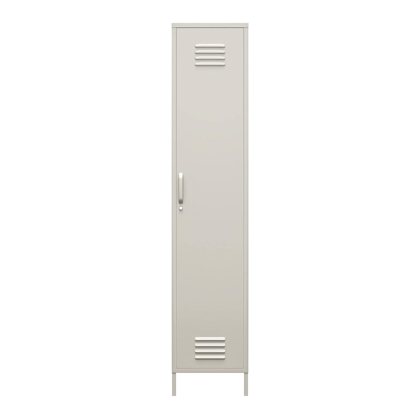 DHP Furniture Bradford Single Metal Storage Cabinet Taupe